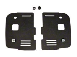 Maximus-3 Stubby Front Bumper End Caps; Textured Black (07-18 Jeep Wrangler JK w/ Stubby Front Bumper)