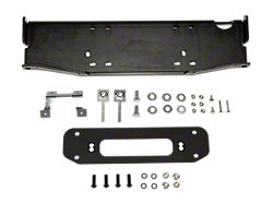 Maximus-3 Winch Mount Kit with Centering Plate; Black (07-18 Jeep Wrangler JK w/ Factory Steel Bumper)