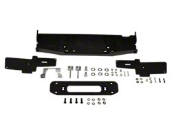 Maximus-3 Winch Mount Kit with Centering Plate and Filler Trim Plates; Black (07-18 Jeep Wrangler JK w/ Factory Steel Bumper)