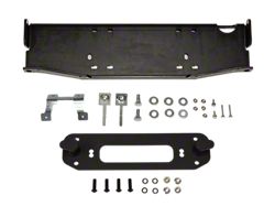 Maximus-3 Winch Mount Kit with Hook Anchor; Black (07-18 Jeep Wrangler JK w/ Factory Steel Bumper)