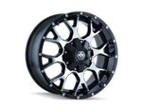 Mayhem Wheels Warrior Gloss Black Machined Wheel; 17x9; 18mm Offset (20-25 Jeep Gladiator JT)