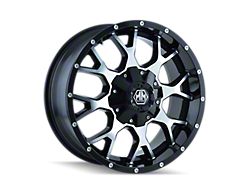 Mayhem Wheels Warrior Gloss Black Machined Wheel; 17x9; 18mm Offset (20-25 Jeep Gladiator JT)