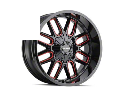 Mayhem Wheels Cogent Gloss Black Milled with Prism Red Wheel; 18x9; 0mm Offset (11-21 Jeep Grand Cherokee WK2)