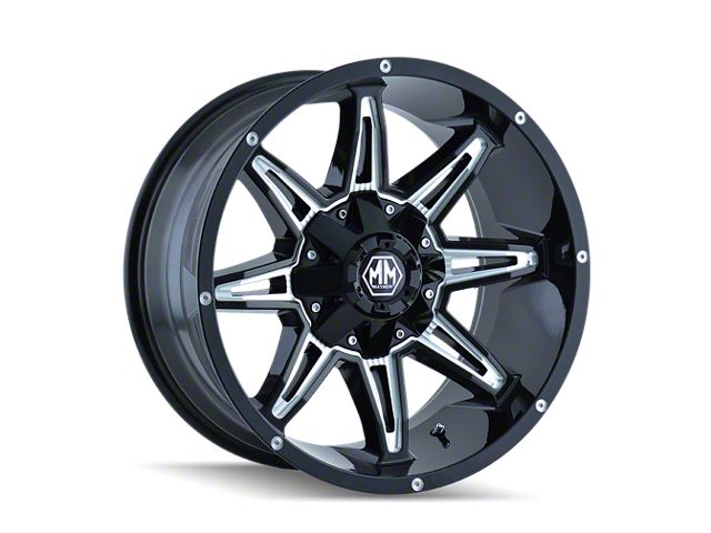 Mayhem Wheels Jeep Grand Cherokee Rampage Gloss Black Milled Wheel ...