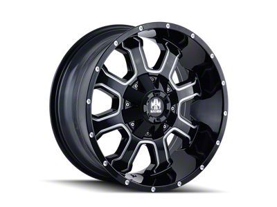 Mayhem Wheels Fierce Gloss Black Milled Wheel; 17x9; -12mm Offset (18-25 Jeep Wrangler JL)