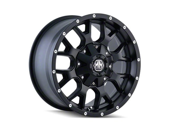 Mayhem Wheels Jeep Wrangler Warrior Matte Black Wheel; 17x7.5; 40mm ...
