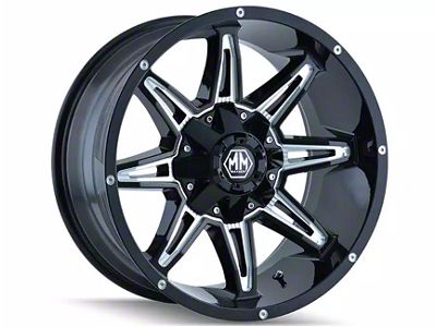 Mayhem Wheels Rampage Gloss Black Milled 6-Lug Wheel; 17x9; 13mm Offset (05-15 Tacoma)