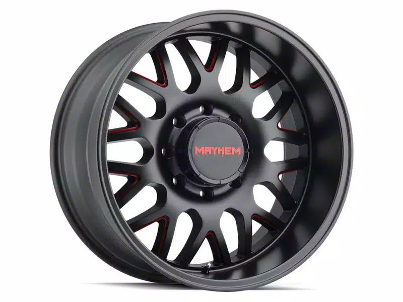 Mayhem Wheels Toyota 4-Runner Tripwire Gloss Black with Prism Red 6-Lug ...