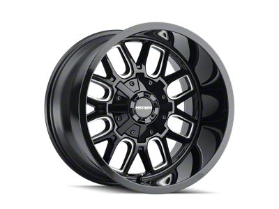 Mayhem Wheels Cogent Gloss Black Milled 6-Lug Wheel; 17x9; -12mm Offset (21-25 Bronco, Excluding Raptor)