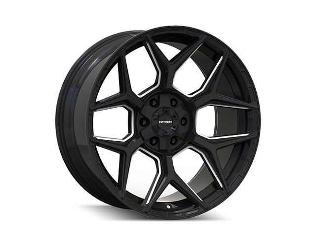 Mayhem Wheels Bronco Vanquish Gloss Black Milled 6-Lug Wheel; 22x10 ...