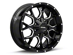 Mayhem Wheels Warrior Gloss Black Milled Wheel; 17x7.5; 30mm Offset (14-23 Jeep Cherokee KL)