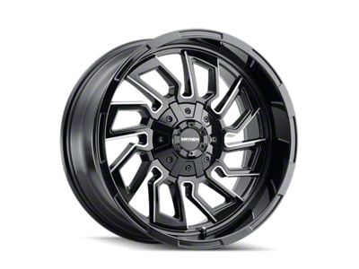 Mayhem Wheels Flywheel Gloss Black Milled Wheel; 22x10; -19mm Offset (20-25 Jeep Gladiator JT)