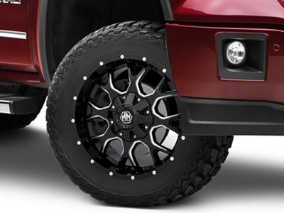 Mayhem Wheels Warrior Black Milled Wheel; 20x10; -25mm Offset (20-25 Jeep Gladiator JT)