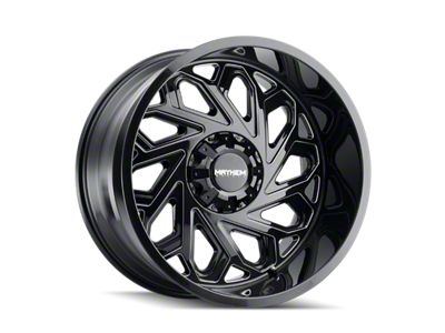 Mayhem Wheels Essex Gloss Black Milled Wheel; 20x9; 18mm Offset (18-25 Jeep Wrangler JL)