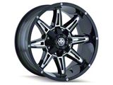 Mayhem Wheels Rampage Black Milled Wheel; 17x9; -12mm Offset (18-25 Jeep Wrangler JL)