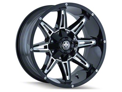 Mayhem Wheels Rampage Black Milled Wheel; 17x9; 18mm Offset (18-25 Jeep Wrangler JL)