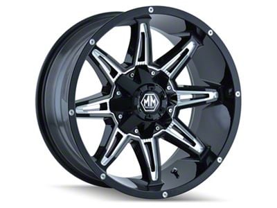Mayhem Wheels Rampage Black Milled Wheel; 17x9; -12mm Offset (07-18 Jeep Wrangler JK)