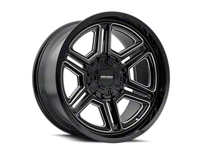 Mayhem Wheels Hermosa Gloss Black Milled Wheel; 20x9; 18mm Offset (97-06 Jeep Wrangler TJ)