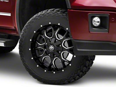 Mayhem Wheels Warrior Black Milled Wheel; 20x10; -25mm Offset (18-25 Jeep Wrangler JL)