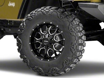 Mayhem Wheels Warrior Gloss Black Milled Wheel; 17x9; 18mm Offset (97-06 Jeep Wrangler TJ)