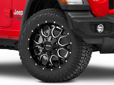 Mayhem Wheels Warrior Gloss Black Milled Wheel; 20x9; 0mm Offset (18-25 Jeep Wrangler JL)
