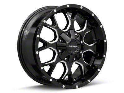 Mayhem Wheels Warrior Gloss Black Milled Wheel; 18x9; 18mm Offset (87-95 Jeep Wrangler YJ)