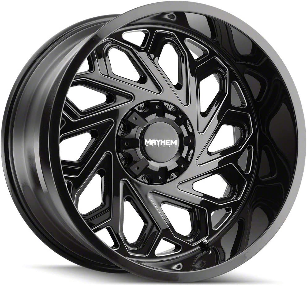 デメキン Mayhem Wheels Titan XD Essex Gloss Black Milled 6-Lug Wheel; 20x9