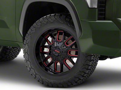 Mayhem Wheels Cogent Black with Prism Red 6-Lug Wheel; 20x9; 0mm Offset (22-25 Tundra)