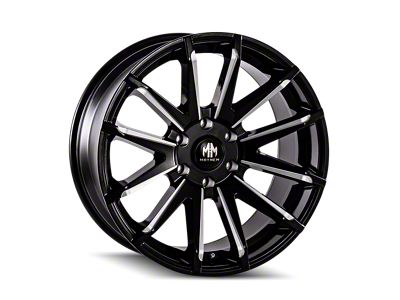 Mayhem Wheels Crossfire Gloss Black Milled 6-Lug Wheel; 22x9.5; 25mm Offset (22-25 Tundra)