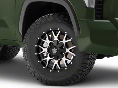 Mayhem Wheels Warrior Black Machined 6-Lug Wheel; 18x9; -12mm Offset (22-25 Tundra)