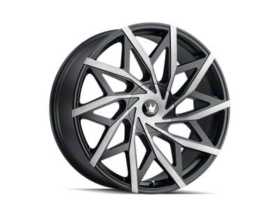 Mazzi Big Easy Matte Black Machined with Dark 6-Lug Wheel; 22x9.5; 30mm Offset (21-25 Bronco, Excluding Raptor)