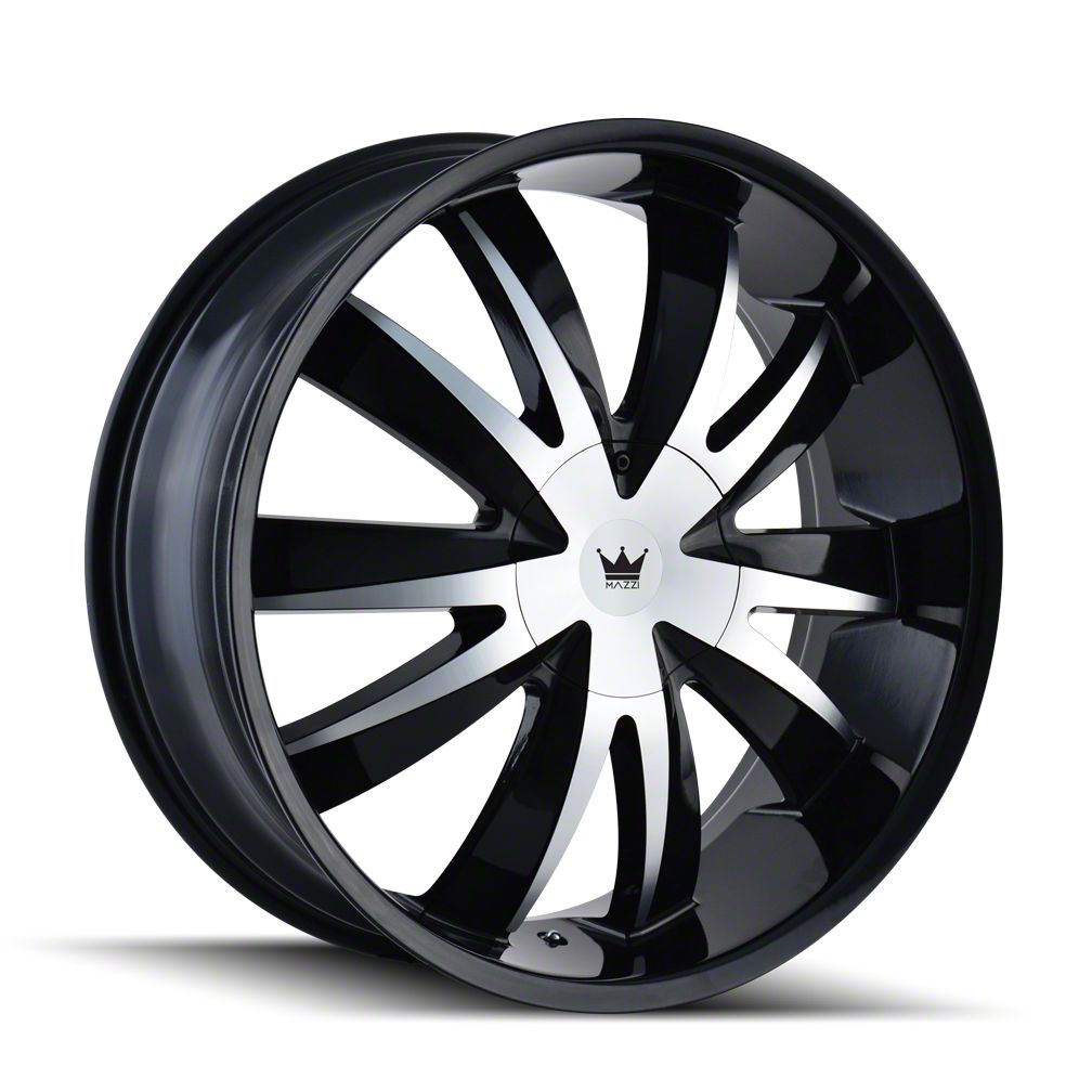 Mazzi Jeep Cherokee Edge Gloss Black Machined Wheel; 22x8.5