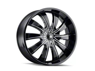 Mazzi Rolla Gloss Black Milled Wheel; 24x9.5; 18mm Offset (18-25 Jeep Wrangler JL)
