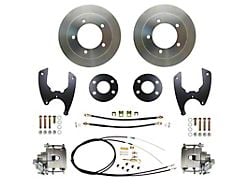 MBM Brakes Rear Disc Brake Conversion Kit with E-Brake and Solid Rotors; Zinc Calipers (76-86 Jeep CJ7)