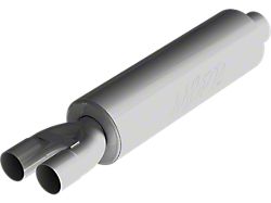 MBRP Armor Lite Chambered Center/Dual Muffler; 3-Inch Inlet/2.50-Inch Outlet (Universal; Some Adaptation May Be Required)
