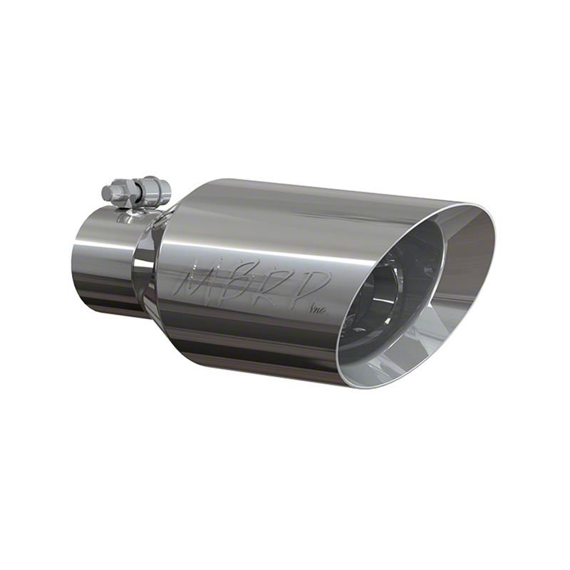 MBRP T5112 10° Angled Rolled End Exhaust Tip | 4" Polished Stainless Steel - No Welding Required