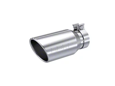 MBRP Angled Cut Rolled End Exhaust Tip; 4.50-Inch; Polished (Fits 3.20-Inch Tailpipe)