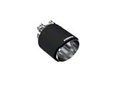 MBRP Angled Cut Round Exhaust Tip; 4.50-Inch; Carbon Fiber (Fits 3-Inch Tailpipe)