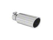 MBRP T5081 T304 Stainless Steel Turn Down Exhaust Tip - 4" Inlet, 4" Outlet, 12" Length, Mirror Polish