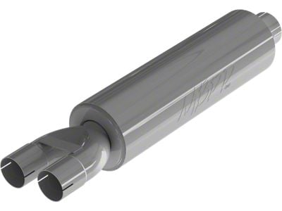 MBRP Armor Plus Chambered Center/Dual Muffler; 3-Inch Inlet/2.50-Inch Outlet (Universal; Some Adaptation May Be Required)