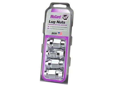 McGard Chrome Bulge Cone Seat Style Lug Nut Kit; 14mm x 1.5; Set of 4 (20-25 Jeep Gladiator JT)