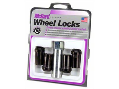 McGard Black Tuner Style Wheel Lock Set; 14mm x 1.5 (18-25 Jeep Wrangler JL)