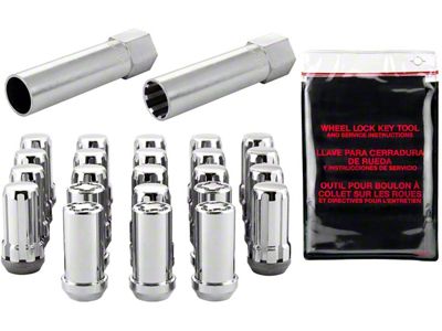 McGard Chrome Spline Drive Wheel Installation Lug Nut Kit; 14mm x 1.5; Set of 23 (18-25 Jeep Wrangler JL)