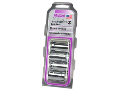 McGard Chrome Spline Drive Lug Nut Kit; 14mm x 1.5; Set of 4 (16-24 Titan XD)