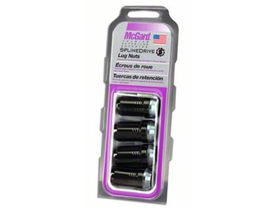 McGard Black Spline Drive Lug Nut Kit; 14mm x 1.5; Set of 4 (07-25 Tundra)