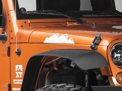 SEC10 Medium Mountain Graphic; Silver (66-25 Jeep CJ5, CJ7, Wrangler YJ, TJ, JK & JL)