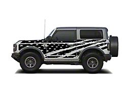 MEK Magnet Removable Body Armor; America in Black (21-25 Bronco 2-Door)