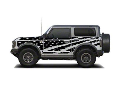MEK Magnet Removable Body Armor; America in Black (21-25 Bronco 2-Door)