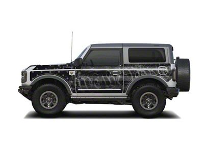 MEK Magnet Removable Body Armor; Black Flag (21-25 Bronco 2-Door)