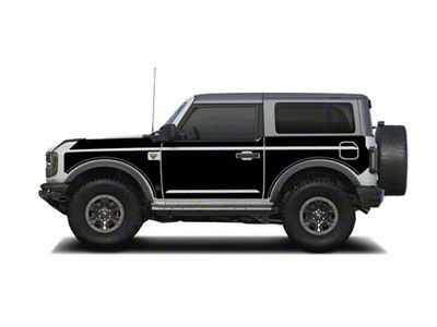 MEK Magnet Removable Body Armor; Matte Black (21-25 Bronco 2-Door)
